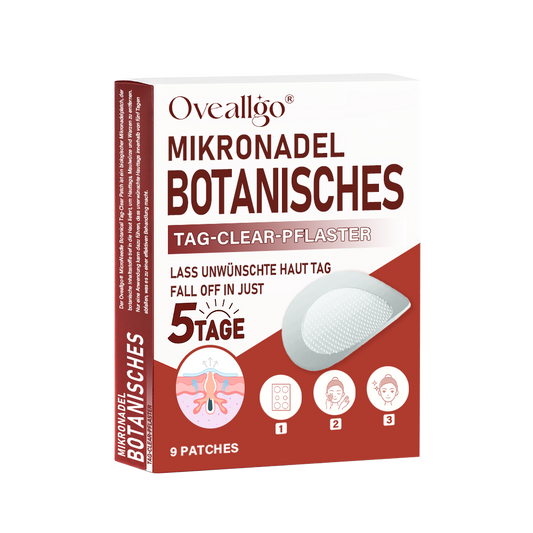 Oveallgo® Erweiterte MikroNadel Botanisches Tag-Clear-Pflaster 🇩🇪 Hergestellt in der Germany